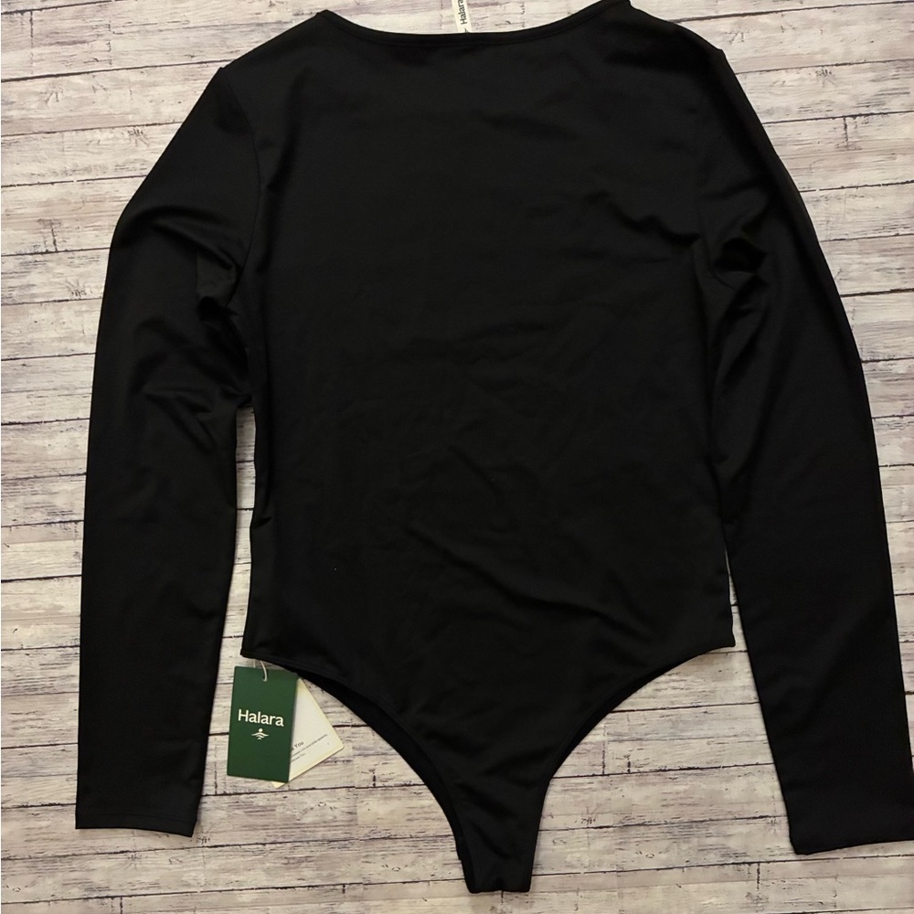 HALARA Elegant Black Long Sleeve Bodysuit - Picture 5 of 6